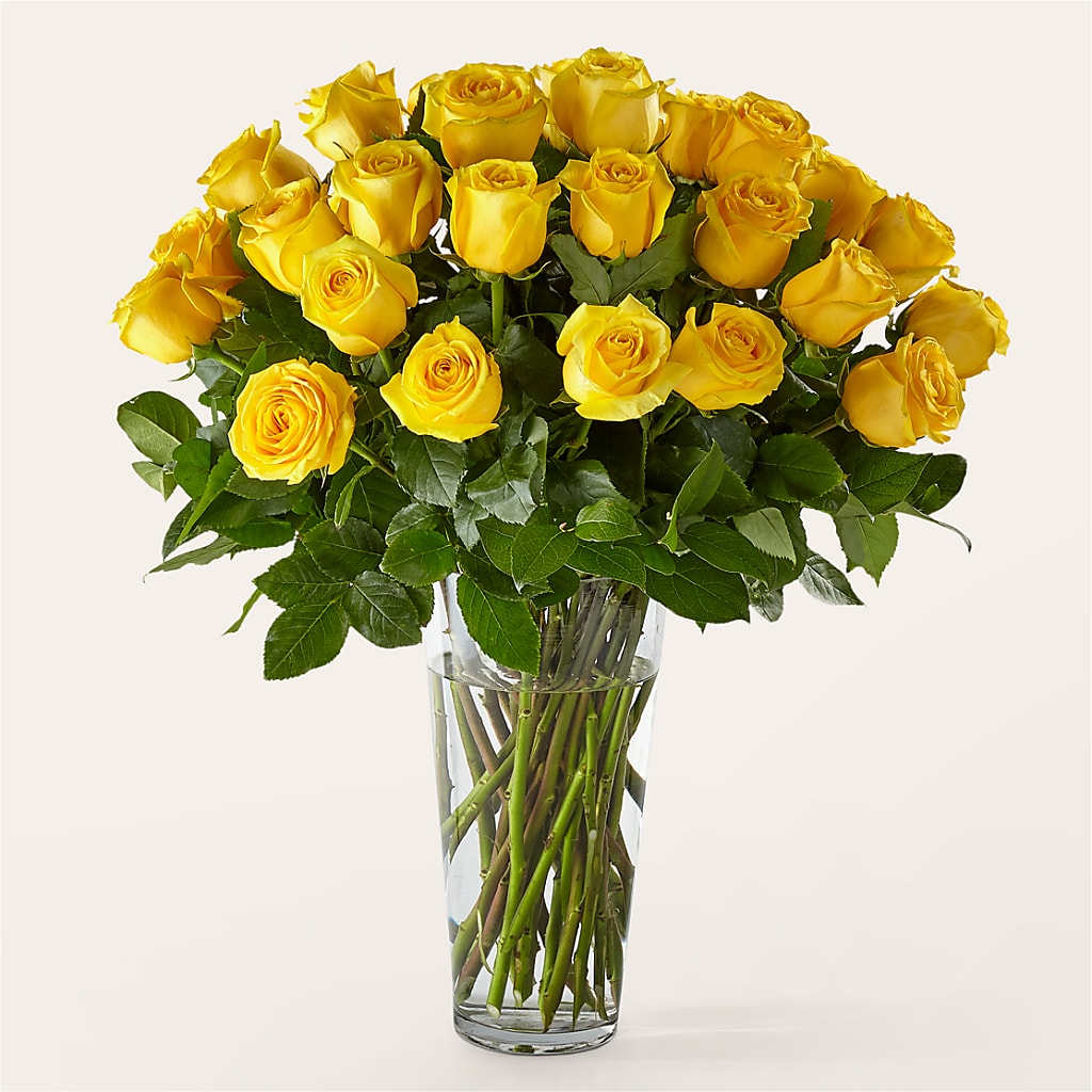 Long Stem Yellow Rose Bouquet – Gladrich Florist Shoppe, Punta Gorda FL