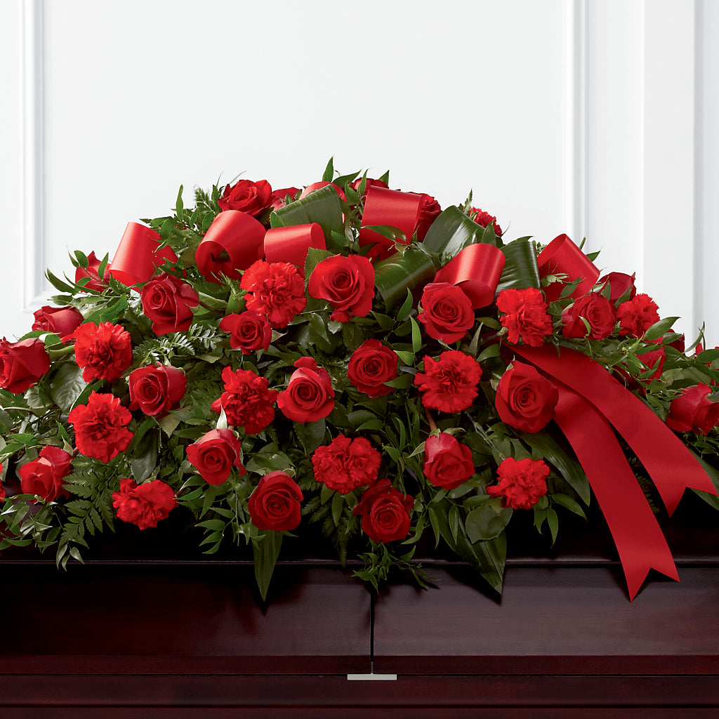 Tribute of Life Casket Spray – Gladrich Florist Shoppe, Punta Gorda FL