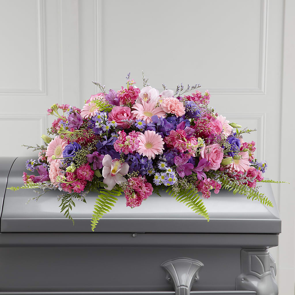 Glorious Garden Casket Spray – Gladrich Florist Shoppe, Punta Gorda FL
