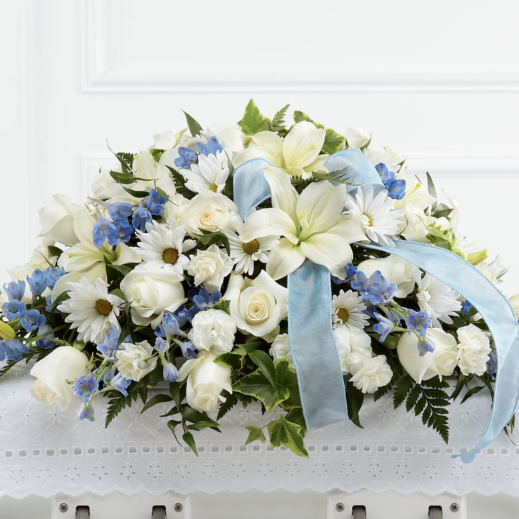 Tender Treasure Casket Spray – Gladrich Florist Shoppe, Punta Gorda FL