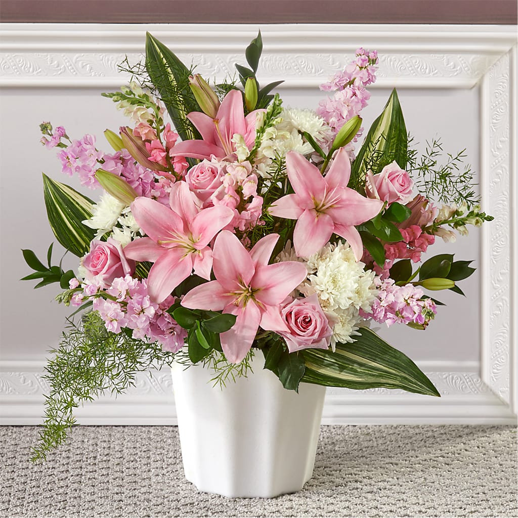 Simply Serene Floor Basket – Gladrich Florist Shoppe, Punta Gorda FL