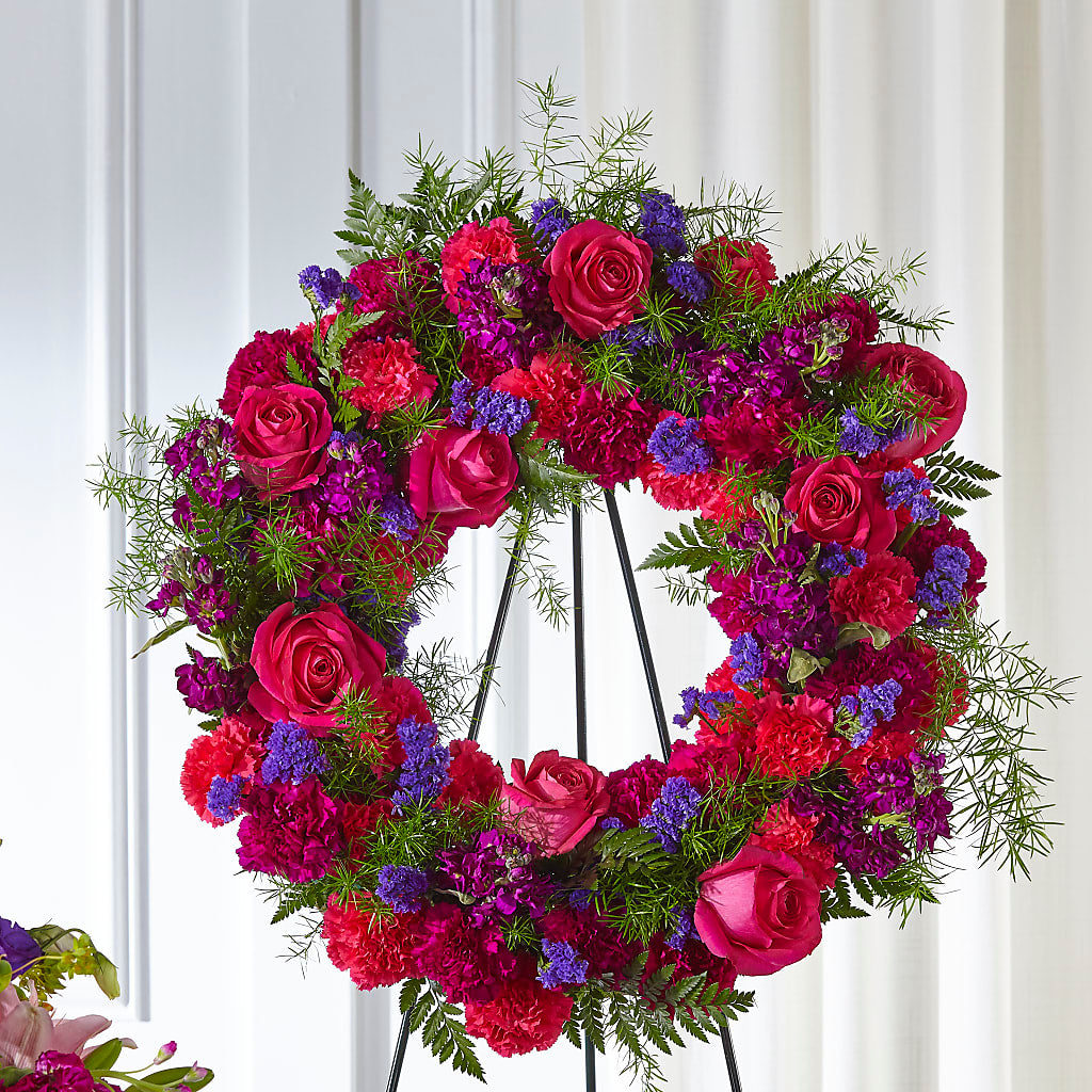 Calming Colors Wreath – Gladrich Florist Shoppe, Punta Gorda FL