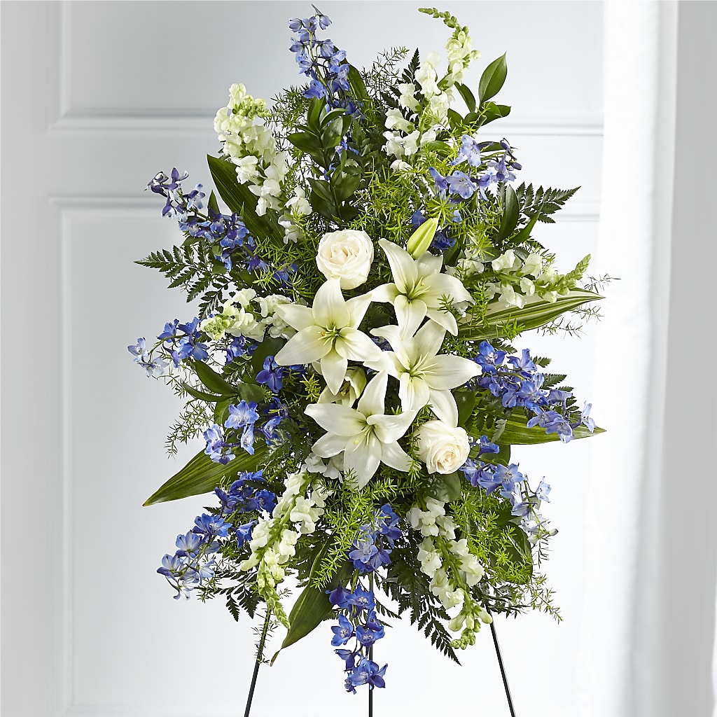 Faithful Friend Standing Spray – Gladrich Florist Shoppe, Punta Gorda FL