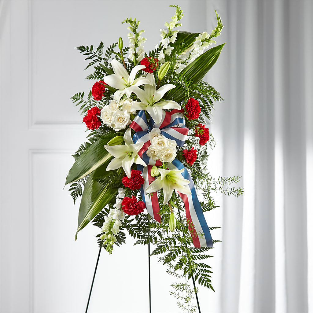 Stars of Life Standing Spray – Gladrich Florist Shoppe, Punta Gorda FL