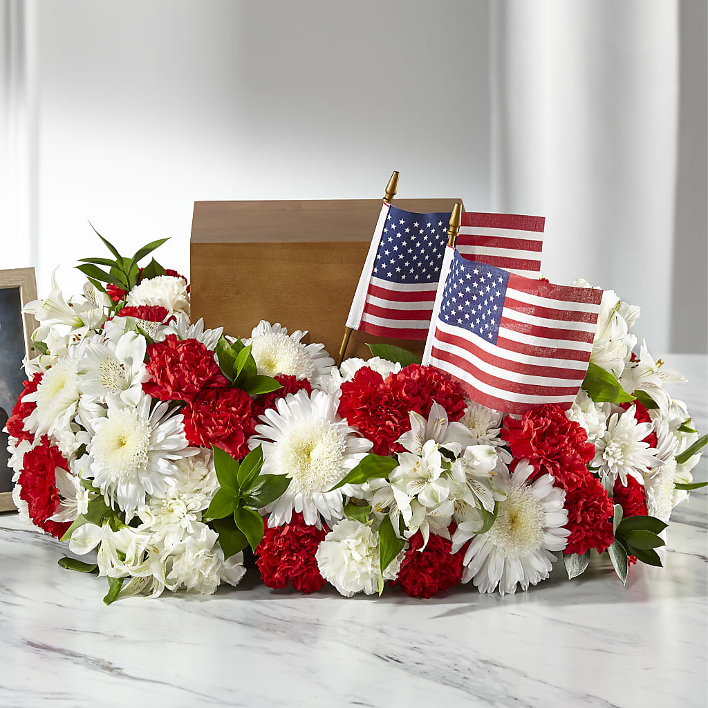 Spirit of Patriotism Cremation Adornment – Gladrich Florist Shoppe, Punta Gorda FL