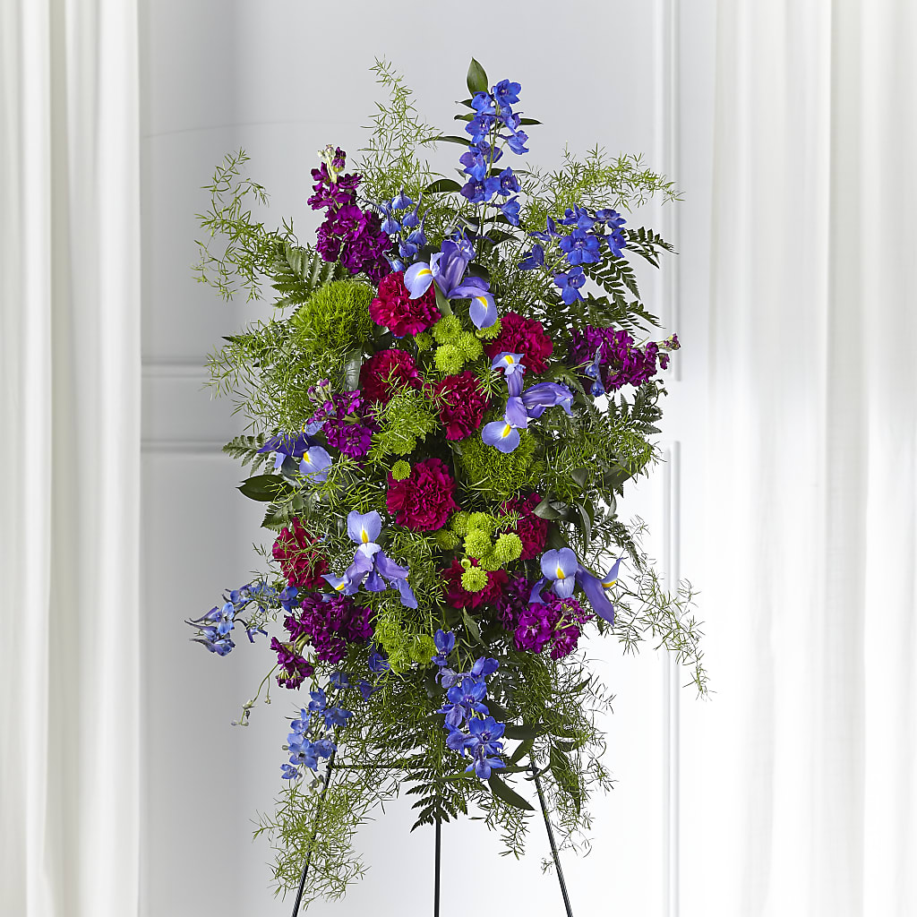 Heavenly Skies Standing Spray – Gladrich Florist Shoppe, Punta Gorda FL