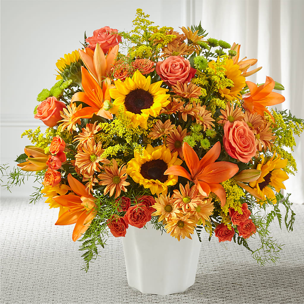 Harvest Thoughts Floor Basket – Gladrich Florist Shoppe, Punta Gorda FL