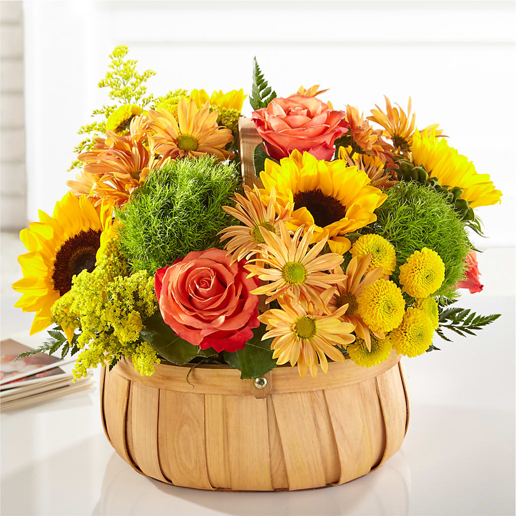 Harvest Sunflower Basket – Gladrich Florist Shoppe, Punta Gorda FL