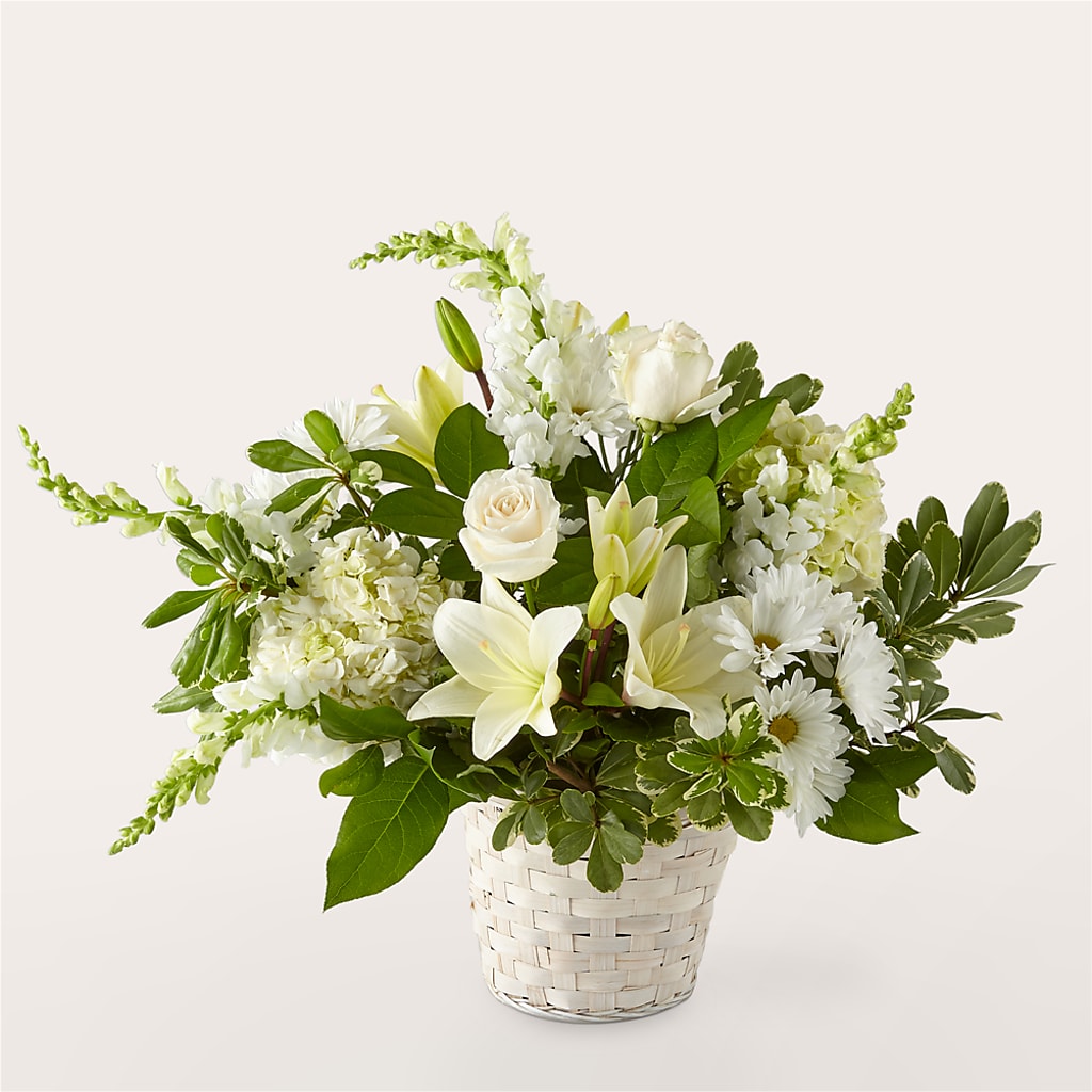 Ivory Elegance Floral Basket – Gladrich Florist Shoppe, Punta Gorda FL