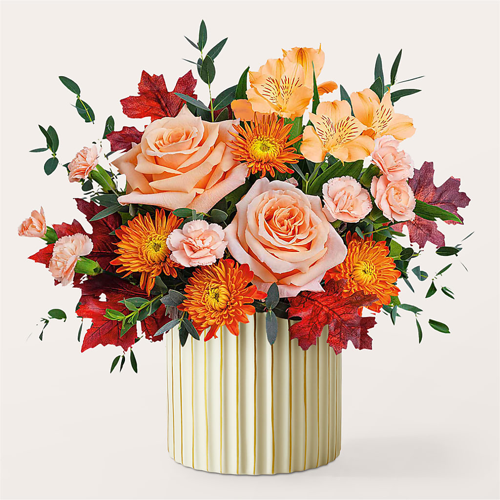 Spiced Latte Bouquet with Ivory Vase – Gladrich Florist Shoppe, Punta Gorda FL