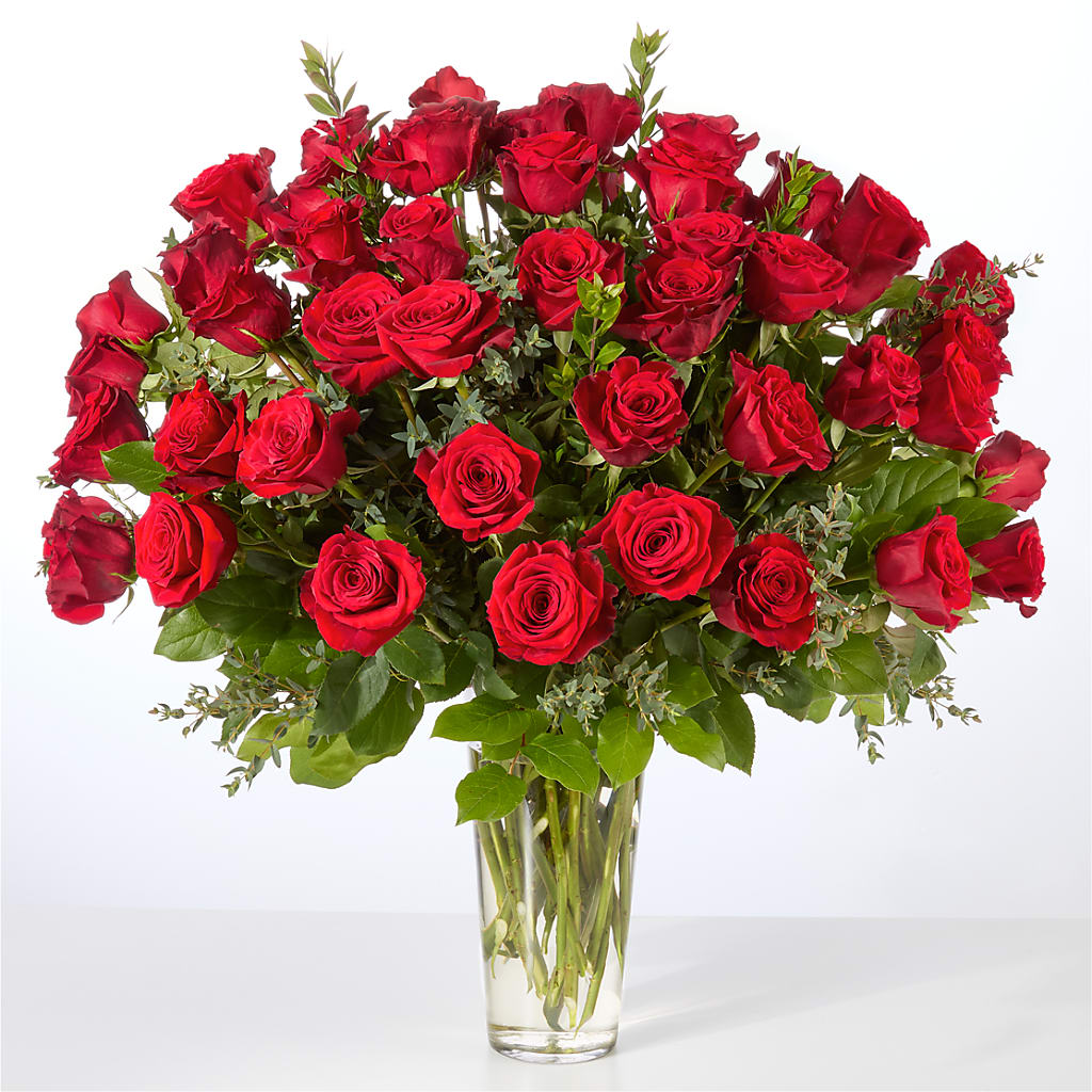 Forever Yours Fifty Stem Red Rose Bouquet – Gladrich Florist Shoppe, Punta Gorda FL
