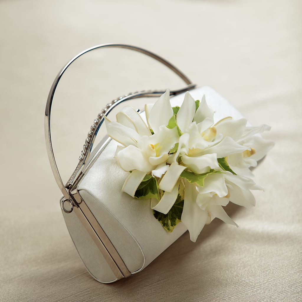 White Purse Decor – Gladrich Florist Shoppe, Punta Gorda FL
