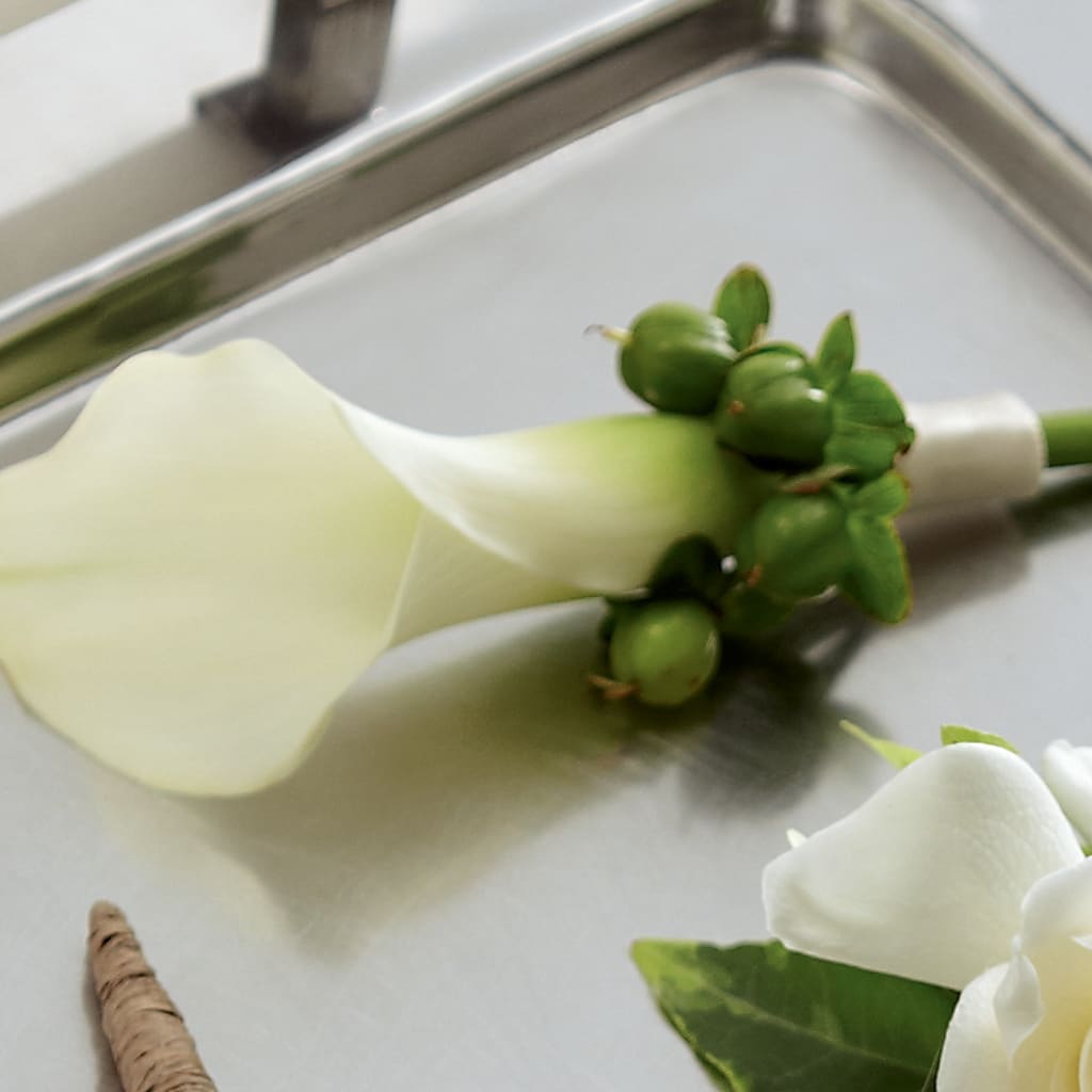 White Calla Boutonniere – Gladrich Florist Shoppe, Punta Gorda FL