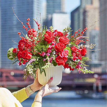 Big Red Bow Bouquet –  Gladrich Florist Shoppe, Punta Gorda FL