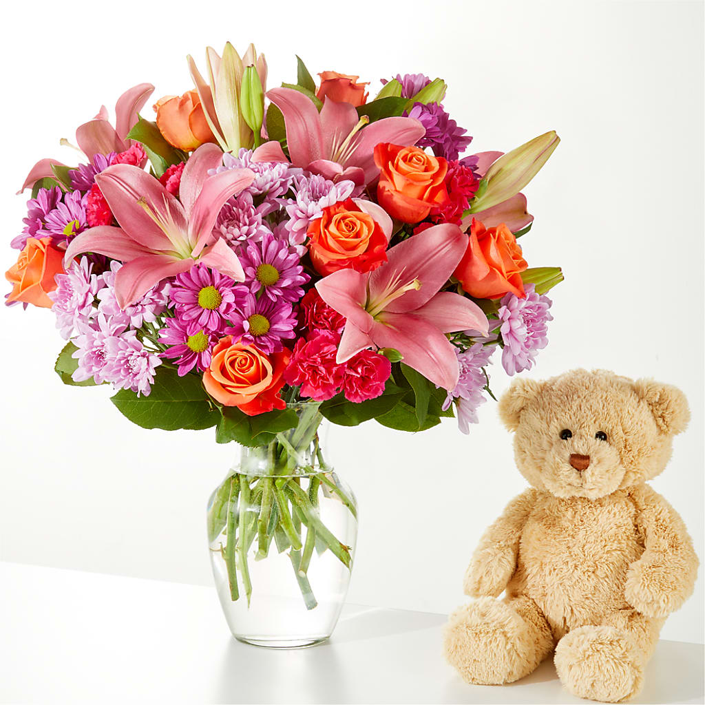 One and Only Bouquet and Bear Bundle –  Gladrich Florist Shoppe, Punta Gorda FL