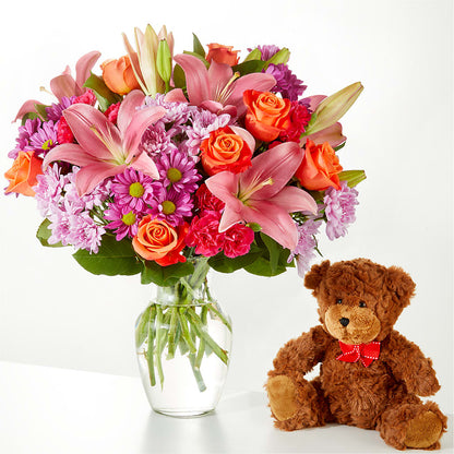 One and Only Bouquet and Bear Bundle –  Gladrich Florist Shoppe, Punta Gorda FL