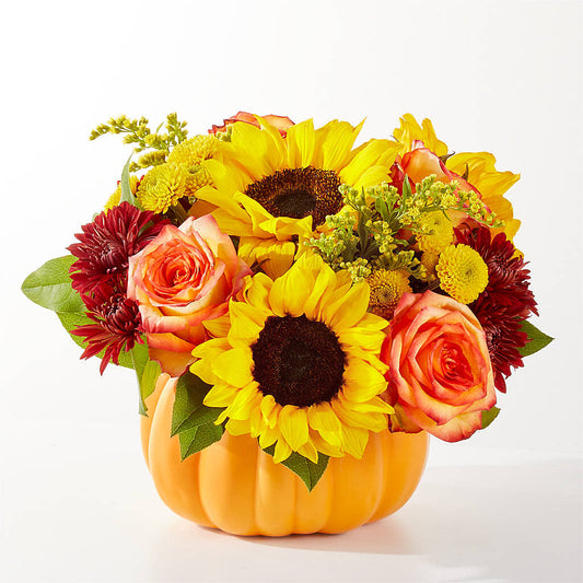 Golden Gourd Pumpkin Bouquet –  Gladrich Florist Shoppe, Punta Gorda FL