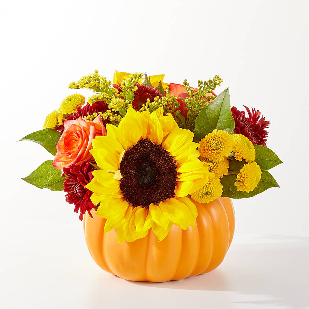 Golden Gourd Pumpkin Bouquet –  Gladrich Florist Shoppe, Punta Gorda FL