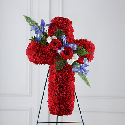 Faithful Hero Floral Cross –  Gladrich Florist Shoppe, Punta Gorda FL