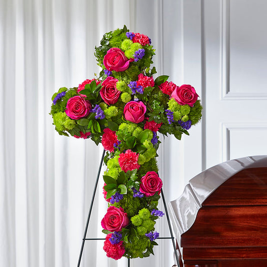 Tribute Rose Floral Cross –  Gladrich Florist Shoppe, Punta Gorda FL