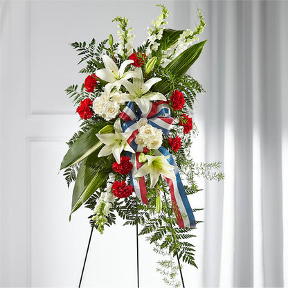 Stars of Life Standing Spray –  Gladrich Florist Shoppe, Punta Gorda FL