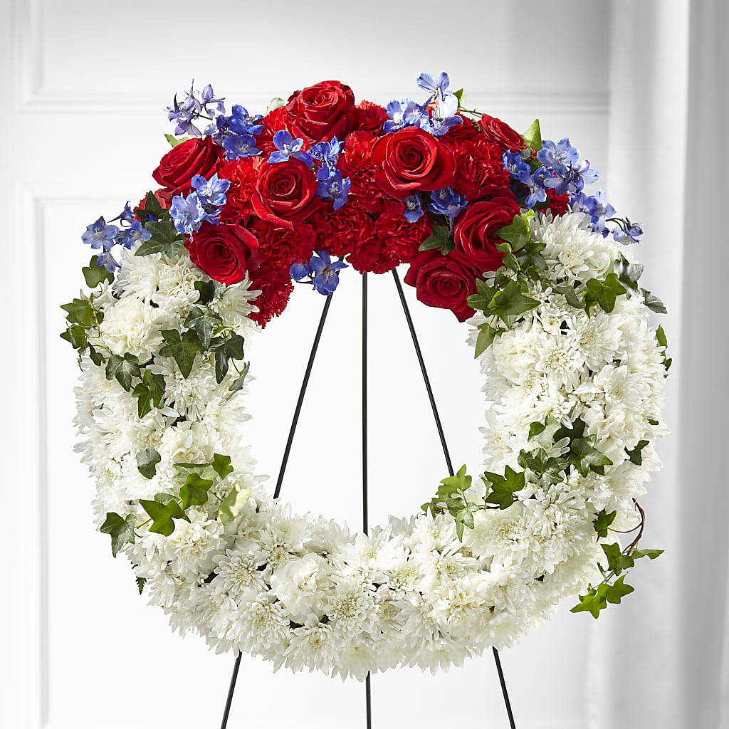 Patriotic Passion Wreath –  Gladrich Florist Shoppe, Punta Gorda FL