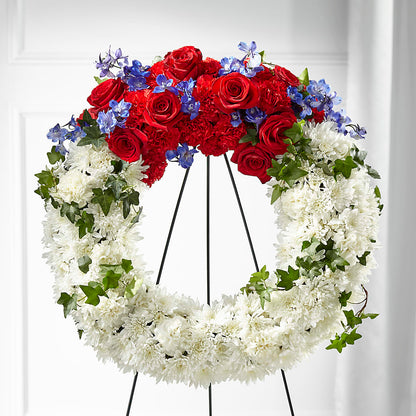 Patriotic Passion Wreath –  Gladrich Florist Shoppe, Punta Gorda FL