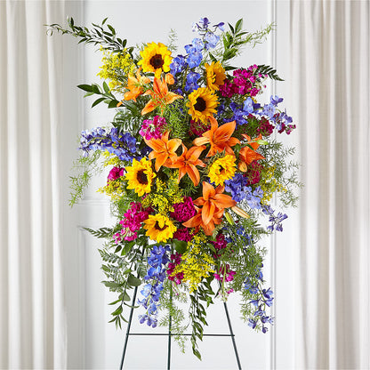 Sunlit Memories Standing Spray (Standard) –  Gladrich Florist Shoppe, Punta Gorda FL
