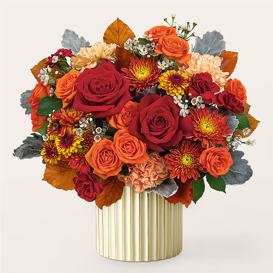 Merlot Bouquet with Ivory Vase –  Gladrich Florist Shoppe, Punta Gorda FL