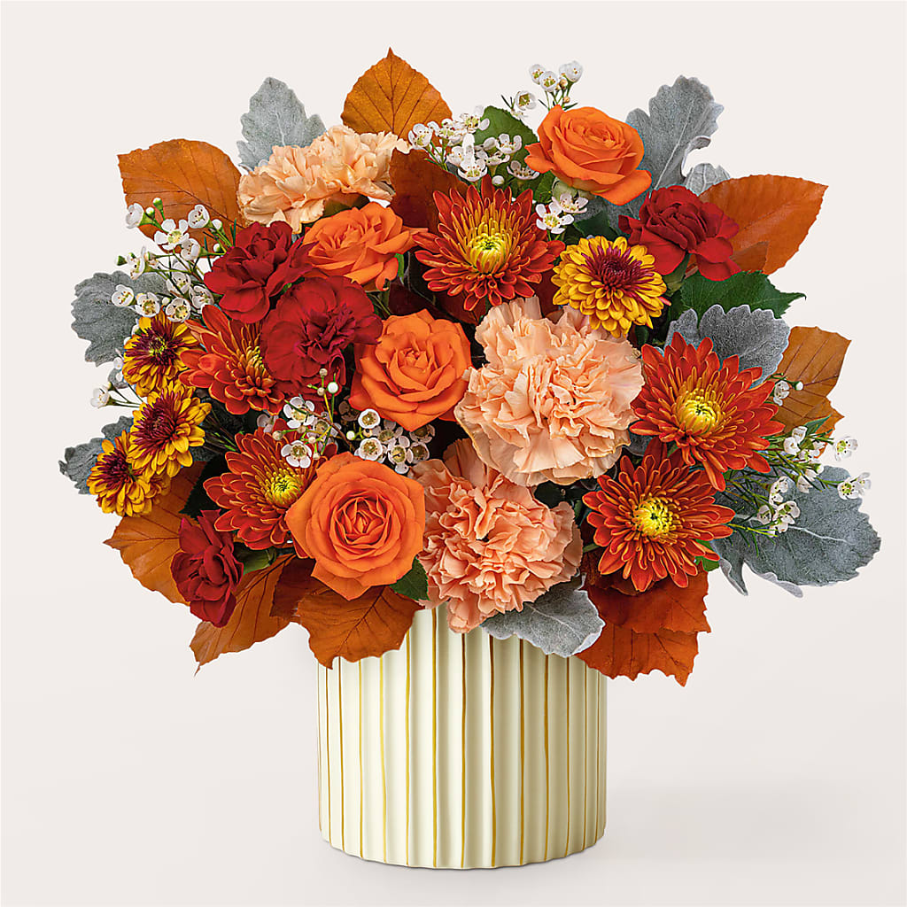Merlot Bouquet with Ivory Vase –  Gladrich Florist Shoppe, Punta Gorda FL