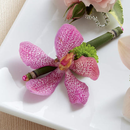 Pink Mokara Boutonniere –  Gladrich Florist Shoppe, Punta Gorda FL