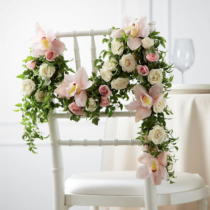 Orchid Rose Chair Décor –  Gladrich Florist Shoppe, Punta Gorda FL